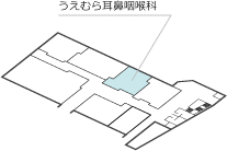 うえむら耳鼻咽喉科の位置